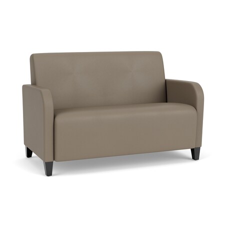 Lesro Siena Lounge Reception Loveseat, Black, MD Farro Upholstery SN1501